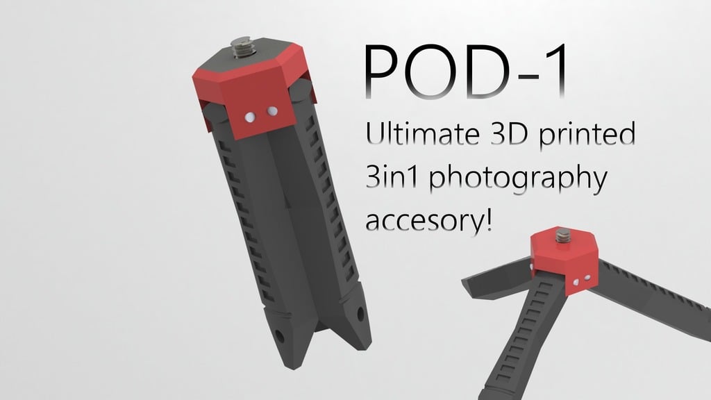 POD-1 Ultimate 3w1 Akcesoria fotograficzne: aparat, uchwyt, monopod, statyw