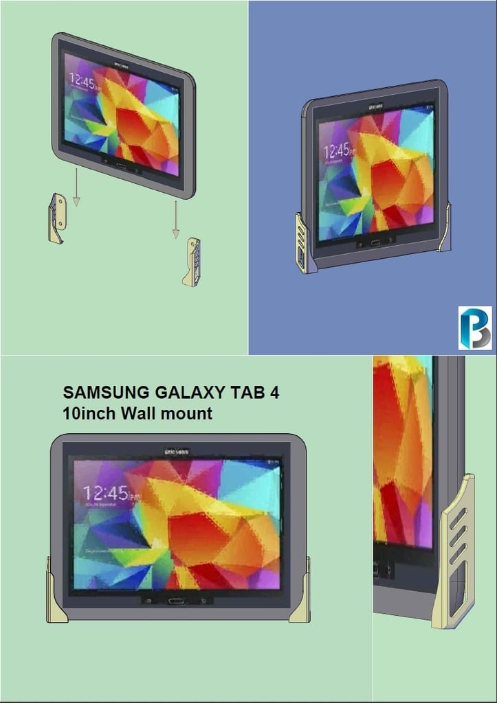 Uchwyt ścienny do tabletu/smartfona do Galaxy Tab 4
